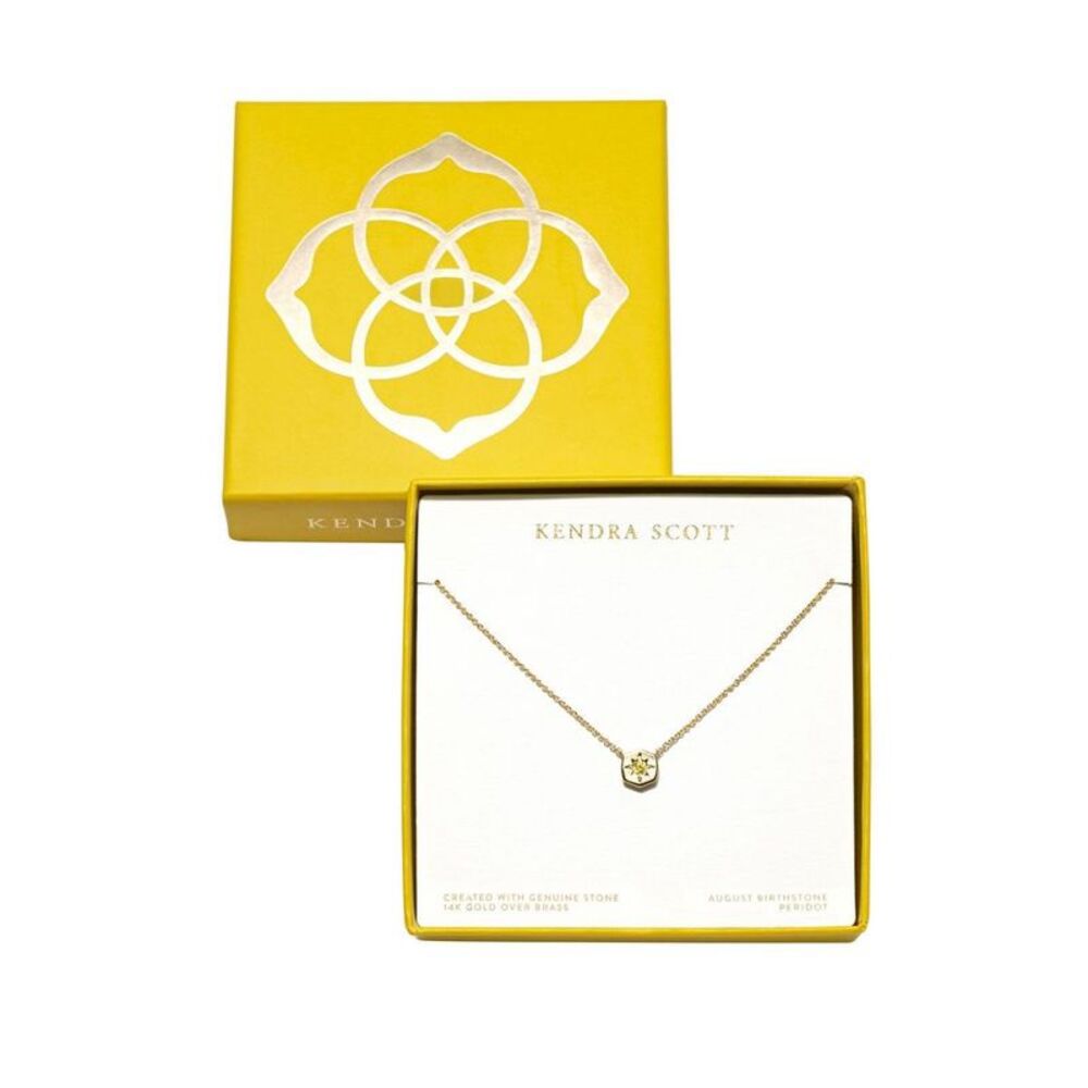 Open Box - Kendra Scott -  Riley Peridot 14K Gold Ove Green